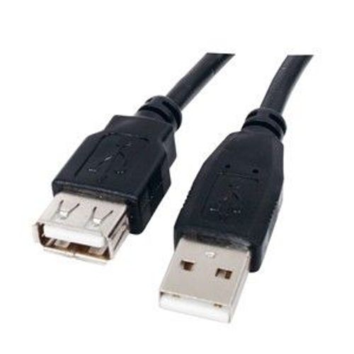 Cable USB 2.0 - USB A male - USB A femelle - Haut dbit - 1.8 m - Noir