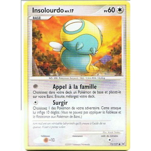 Insolourdo Niv.17 - Pokemon - Platine 73 - C