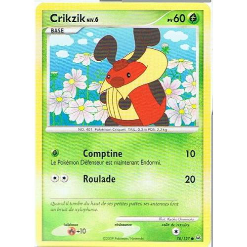 Crikzik Niv.6 - Pokemon - Platine 78 - C