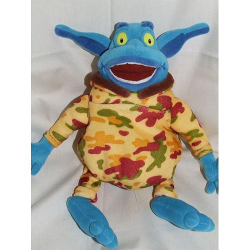 Bill Extraterrestre Bleu Tenue De Camouflage Jaune Marron Vert Doudou Bigdil Big Deal Lansay Peluche De 25 Cms