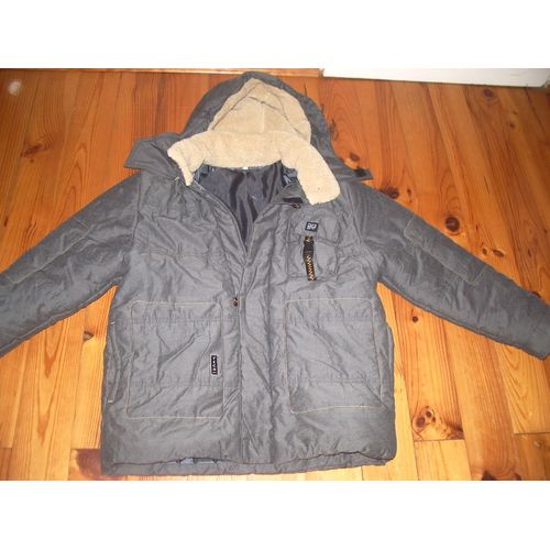 Parka Kiabi 12 Ans Gris/Bleu Très Belle