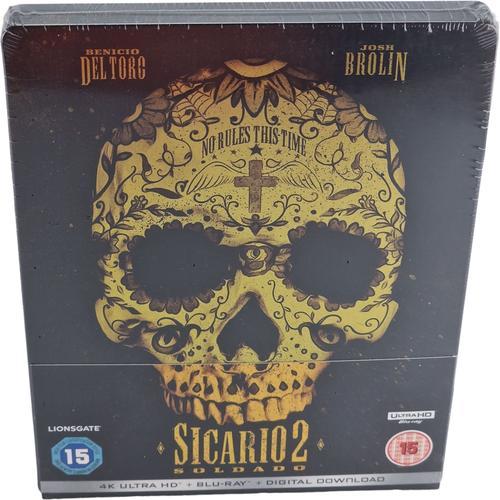 Sicario 2: Soldado 4k Ultra Hd + Blu-Ray Steelbook Benicio Del Toro 2018 Zone B