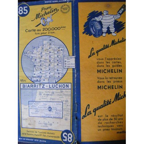 Carte Michelin N°85.Biarritz.Luchon