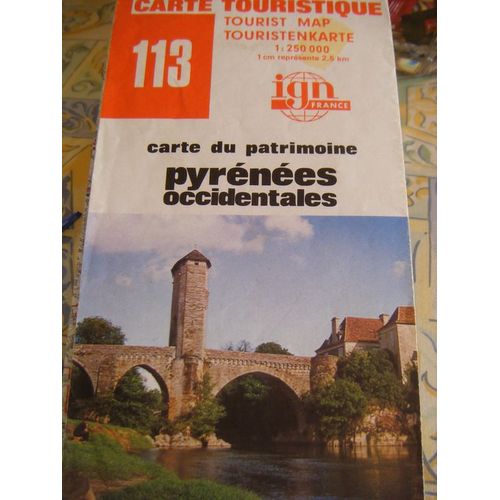 Carte Ign N° 113 Pyrennees Occidentales.