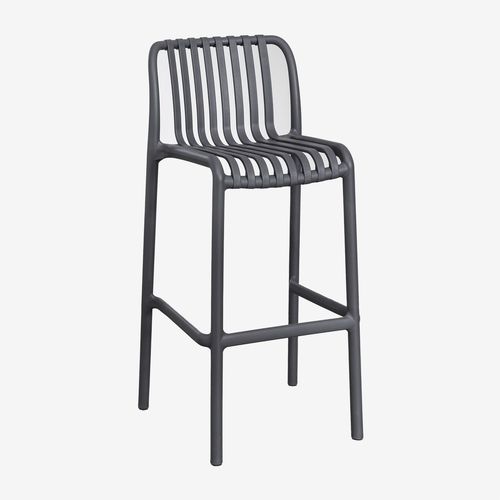 Tabouret Haut Empilable Wendell Gris Graphite ?77 Cm