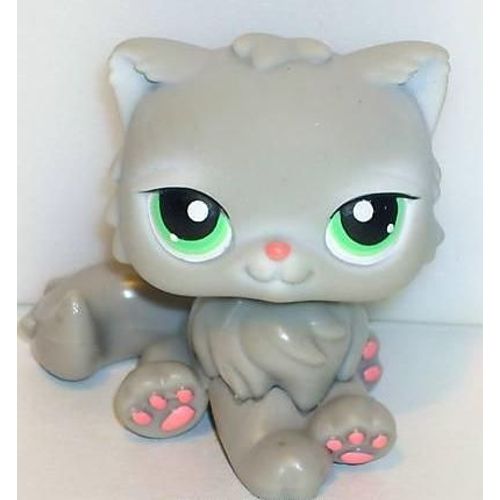 Petshop Le Chat Persan Gris Aux Yeux Verts / Pet Shop #82