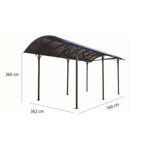 Carport Aluminium Pour Camionnette, Camping-Car, Caravane Et Bateau