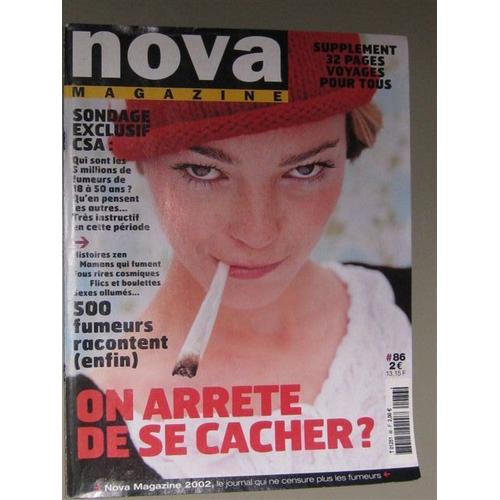 Nova Magazine + Supplément Février 2002  N° 86 : Les Fumeurs : On Arrête De Se Cacher