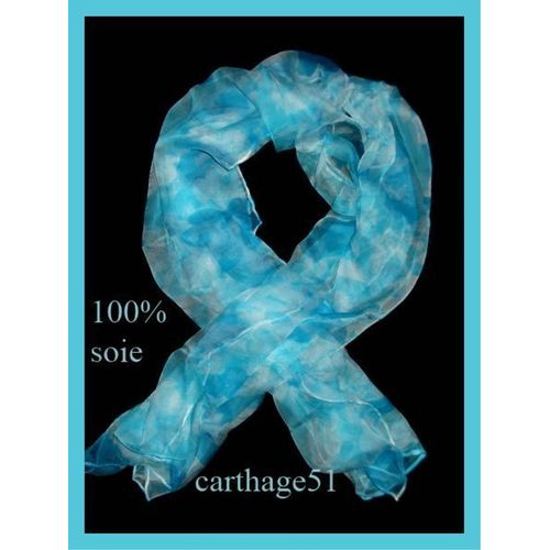 Foulard Echarpe Mousseline 100% Soie Plusieurs Couleurs Disponibles Foulards Femmes Annonce 2
