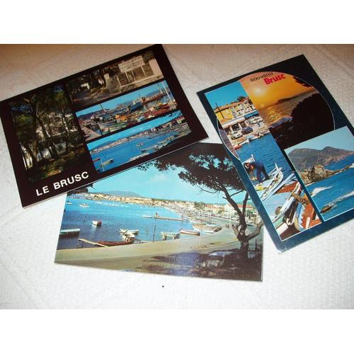 Lot De 3 Cartes Postale Du Brucs Côte D,Azur