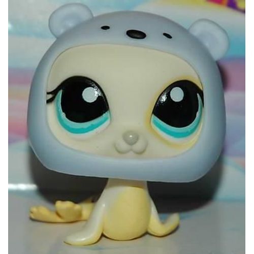 Petshop Le Bébé Phoque Blanc Jauni Avec Cagoule Ours / Pet Shop #1030