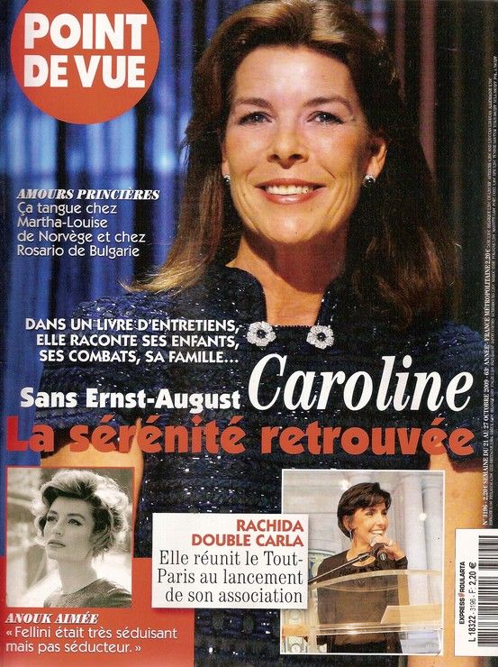 Point De Vue   N° 03196 : Caroline De Monaco, Anouk Aimée, Rachida Dati, Carla Bruni, Denis Westhoff (Fils De Françoise Sagan) Albert & Charlene, Francis Huster, Carole Benzaken, Prince Du Bhoutan