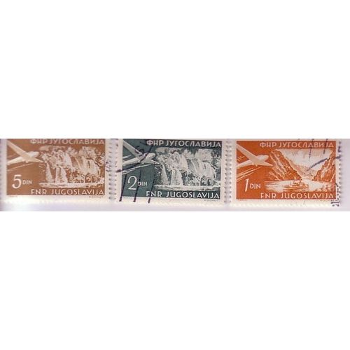 Yougouslavie , Lot De 3 Timbres , 1 , 2 Et 5 Din