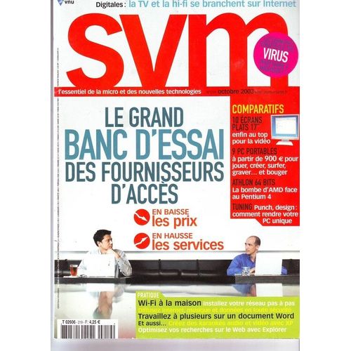 Svm N° 219 : Le Grand Banc D'essai Des Fournisseurs D'accès