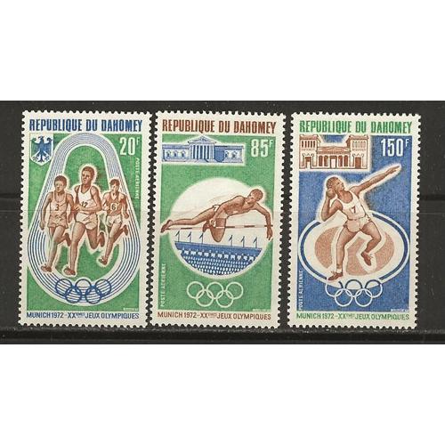 Timbres Neufs Du Dahomey.Année 1972 Poste Aérienne N° 167 168 169 Jeux Olympiques De Munich