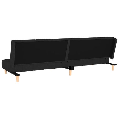 Vidaxl Canapé-Lit À 2 Places Noir Tissu