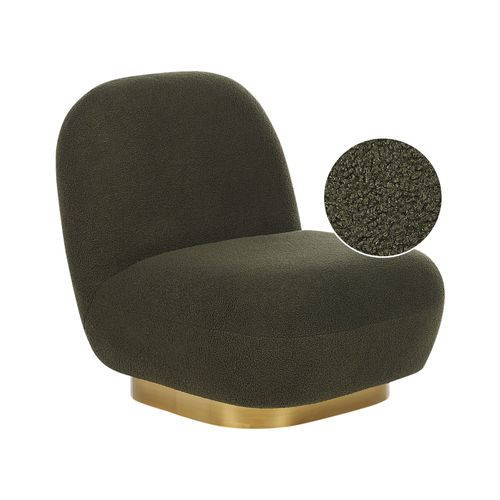 Fauteuil Loviisa Bouclé Vert Foncé