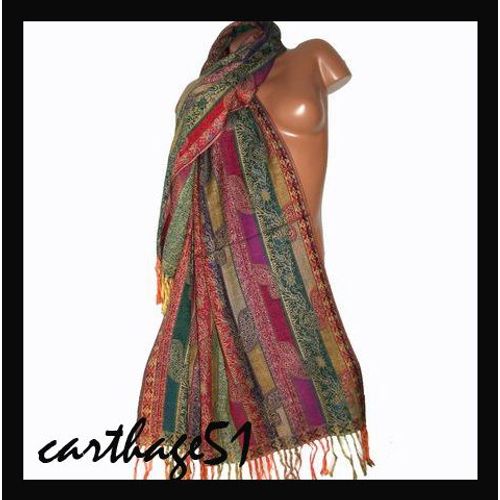Etole Écharpe Motifs Cachemire - New - Plusieurs Coloris - Nouveauté Chale Echarpes Etoles