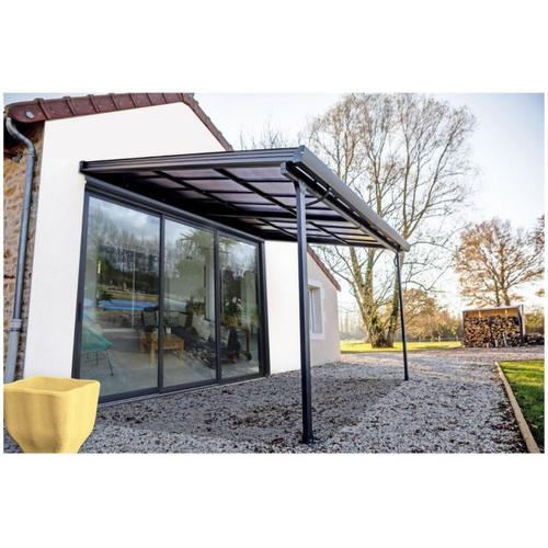 Toit Terrasse Adossé Manuel Aluminium Habrita Tt3040cl 4 X 3 01 M