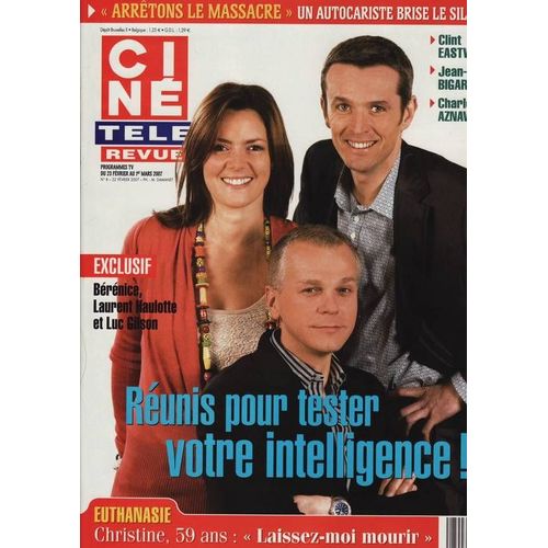 Ciné Télé Revue (Edition Belge) / 22-02-2007   N° 8 : Clint Eastwood (2p) - Britney Spears (3/4p) - Charles Aznavour (2p) - Frédéric Diefenthal (2p) - Mireille Darc (1p)
