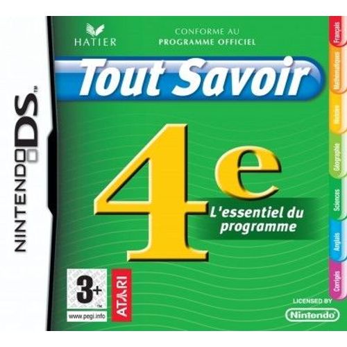 Tout Savoir 4ème - Nintendo Ds