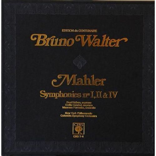 Mahler : Symphonies N° 1, 2 Et 4 - Bruno Walter (Édition Du Centenaire)