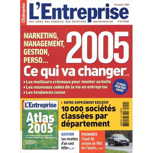 L'entreprise N° 229 : Ce Qui Va Changer En 2005