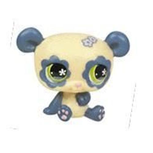 Petshop Panda Bleu-Gris Et Blanc Fleur / Pet Shop #658