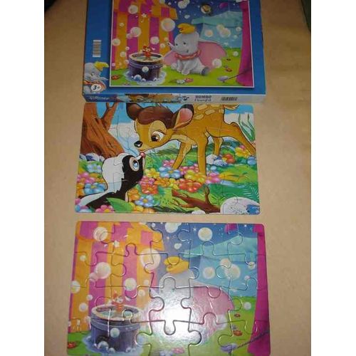 Puzzle 2 X 20 Pièces, Motif Bambi Et Motif Dumbo - Disney Puzzle