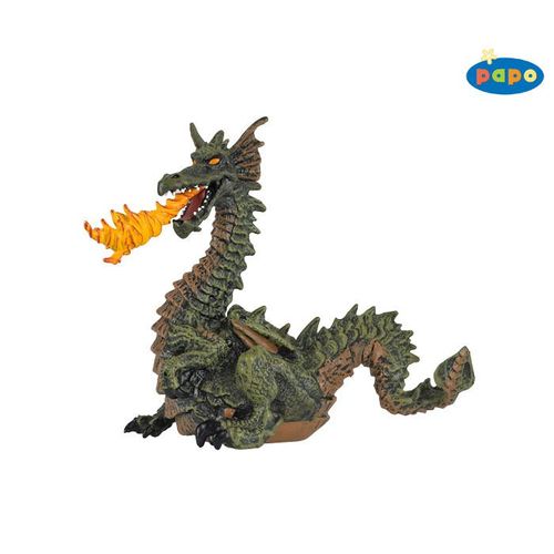 Dragon Vert Avec Flamme