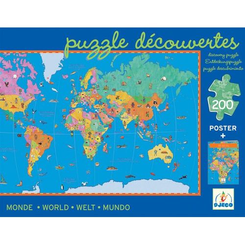 Puzzle 200 Pièces - Poster Et Livret : Les Enfants Du Monde