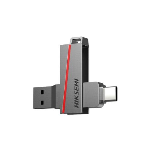 Hiksemi HS-USB-E307C - Clé USB - 128 Go - USB 3.2 - gris