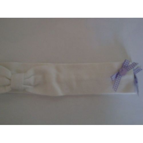 Bandeau H&m Blanc Avec 2 Petits Noeuds Papillon Mauves À Carreaux Blancs