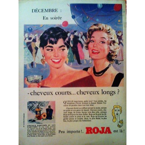 Publicite Ancienne (Decembre 1956) Pour La Brillantine " Roja " : Roja Flore Et Roja Ricinee
