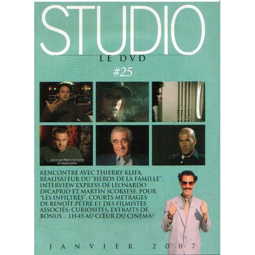 Le Dvd Studio   N° 25 : Interview Leonardo Di Caprio Et Martin Scorsese Les Infiltres / Court Metrage De Benoit Petre / Borat / Thierry Klifa Pour Heros De La Famille / Zidane