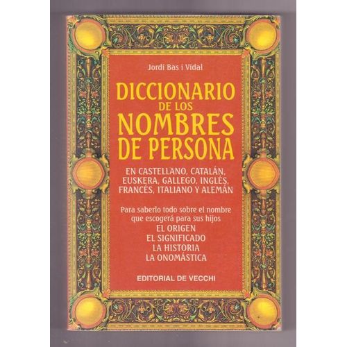 Diccionario De Los Nombres De Persona