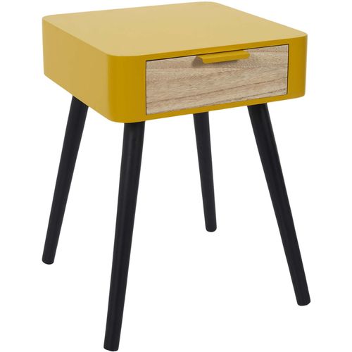 Chevet En Bois 1 Tiroir Zoran (Lot De 2) Jaune Moutarde