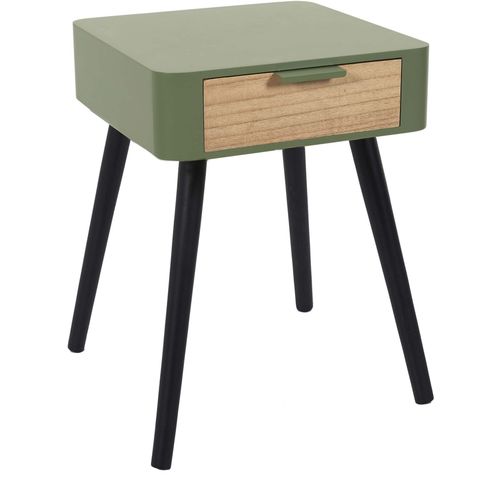 Chevet En Bois 1 Tiroir Zoran (Lot De 2) Kaki