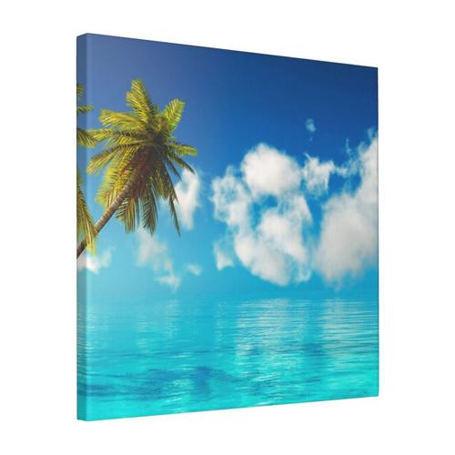 Canevas imprimer Paradis eau cristalline de l'océan tropical Impression sur toile Roulée Tableau Art Décoration Murale / Sans cadre 40X50cm