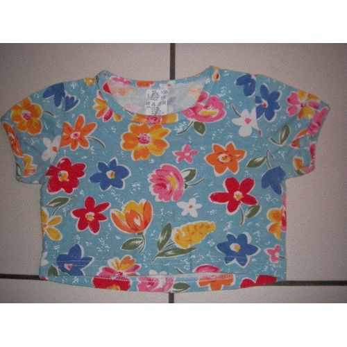T-Shirt Court À Fleurs Taille 5 Ans