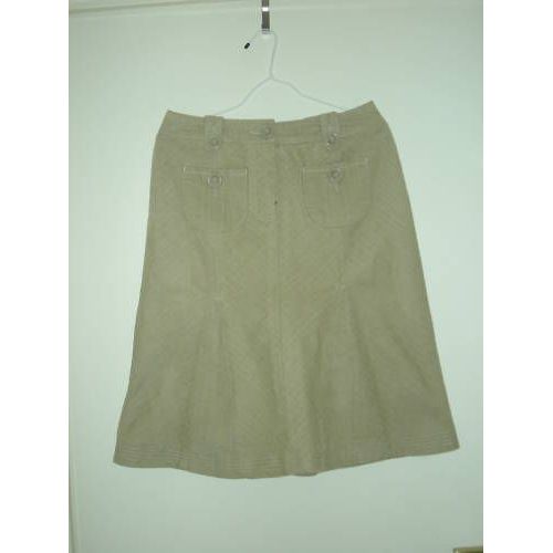 Jupe Edeis En Velours Côtelé Beige Neuve Taille 38