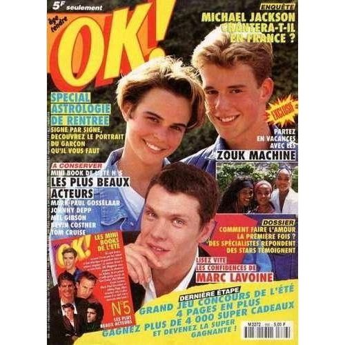 Ok Age Tendre   N° 866 : 1992 Marc Lavoine/ Mel Gibson/ Kevin Cosner/Johnny Depp/ Tom Cruise/ Estelle Hallyday/Axel Bauer/ Zouk Machine/Whitney Houston