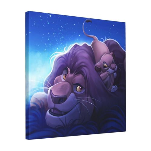 Canevas imprimer Le roi lion - sous les étoiles Impression sur toile Roulée Tableau Art Décoration Murale / Sans cadre 40X50cm
