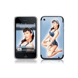 Bettie Page Sticker Gelaskins Iphone Blue