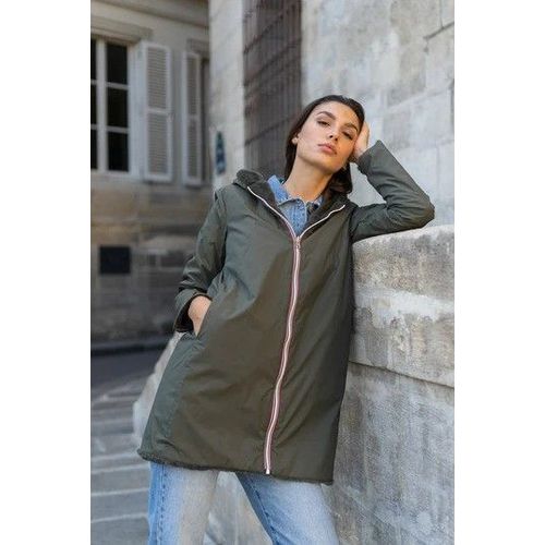 Laura Jo - Imperméable Réversible Fourré Long - Kaki