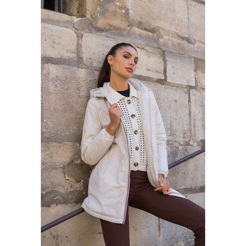 Laura Jo - Parka Imperméable Doublée Fourrure -Blanc