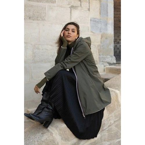 Laura Jo - Imperméable Réversible Long - Kaki