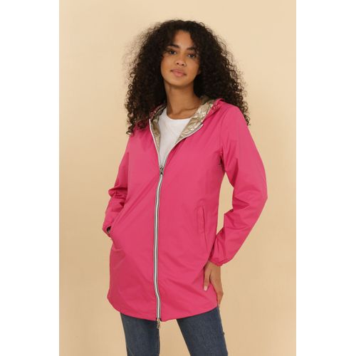 Laura Jo Coupe-Vent Réversible Long Fuchsia/Or