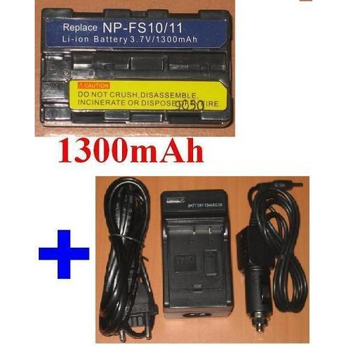 Chargeur + Batterie Pour Sony NP-FS11 FS10 F10 DCR-PC DSC-F **1300mAh**