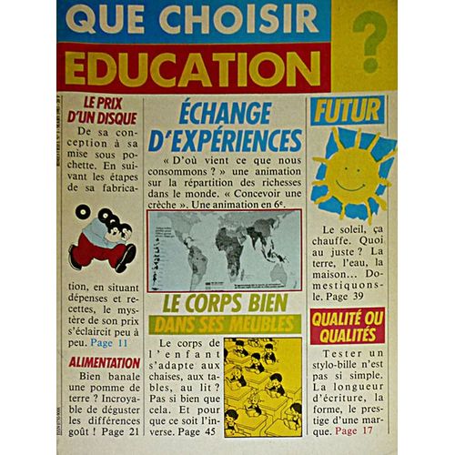 Que Choisir Education N° 01